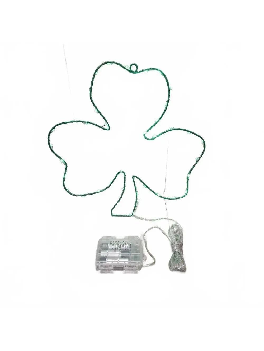 New Battery Operated Green LED Shamrock Light Decoration